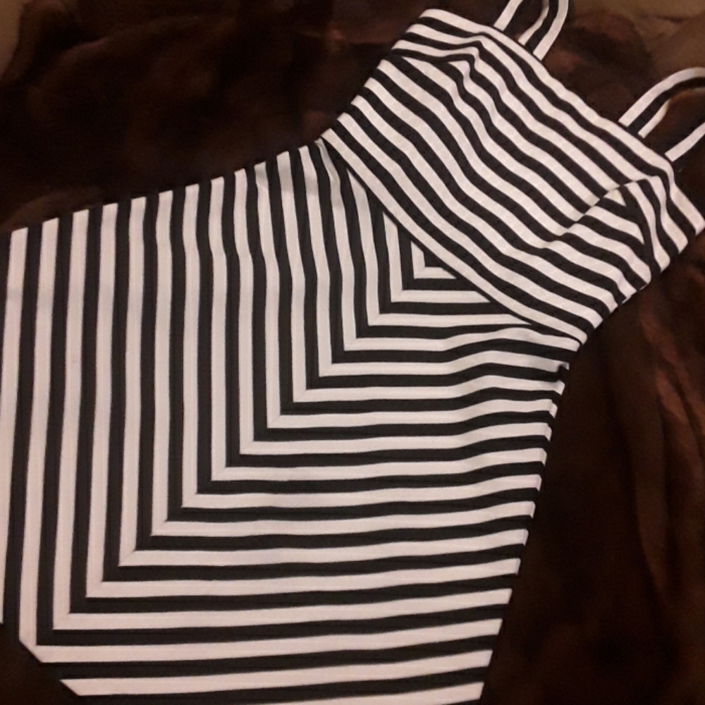Michael Kors EUC striped flare skirt tank dress